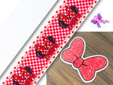 PXQ00142 - 1 Listón Estampado + 1 Listón Unicolor + 1 Resina para Moño