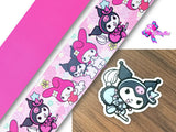 PXQ00144 - 1 Listón Estampado + 1 Listón Unicolor + 1 Resina para Moño