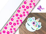 PXQ00544 - 1 Listón Estampado + 1 Listón Unicolor + 1 Resina para Moño