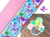 PXQ00549 - 1 Listón Estampado + 1 Listón Unicolor + 1 Resina para Moño