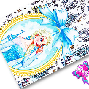 LBP07247 - Listón Estampado de 7,5 cm - Frozen (Tira de 90 cm)