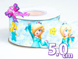 LBP06051 - Listón Estampado de 5,0 cm - Rosalina  (por metro)