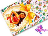 LBP07373 - Listón Estampado de 7,5 cm - Moana (por Tira)