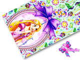 LBP07250 - Listón Estampado de 7,5 cm - Rapunzel (Tira de 90 cm)
