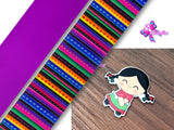 PXQ00353 - 1 Listón Estampado + 1 Listón Unicolor + 1 Resina para Moño