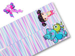 LBP07253 - Listón Estampado de 7,5 cm - Monster (Tira de 81 cm)