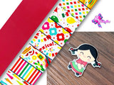 PXQ00354 - 1 Listón Estampado + 1 Listón Unicolor + 1 Resina para Moño