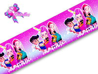 LBP07072 - Listón Estampado de 7,5 cm - Huntrix (por metro)