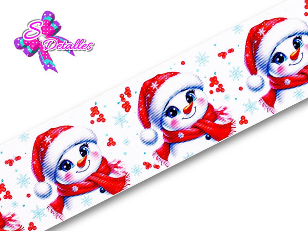 LBP27432 - Listón Estampado de 7,5 cm - Navidad (por metro)