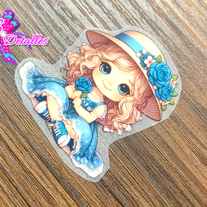 PDTF0008 - Planchable DTF de 5cm x 5cm - Muñeca Azul