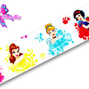 LBP06147 - Listón Estampado de 5,0 cm - Princesas (por metro)