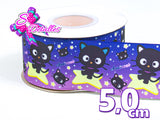 LBP06152 - Listón Estampado de 5,0 cm - Chococat (por metro)