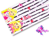 LBP07013 - Listón Estampado de 7,5 cm - Barbie (Tira de 81 cm)