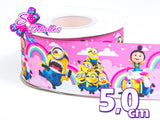 LBP06162 - Listón Estampado de 5,0 cm - Minions (por metro)