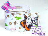 LBP07341 - Listón Estampado de 7,5 cm - Snoopy (por Tira)