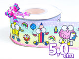 LBP06042 - Listón Estampado de 5,0 cm - Clases (por metro)