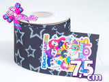 LBP07436 - Listón Estampado de 7,5 cm - Huntrix (por tira de 82 cm)