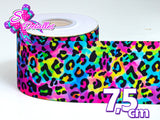 LBP07359 - Listón Estampado de 7,5 cm - Animal Print (por metro)