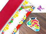 PXQ00370 - 1 Listón Estampado + 1 Listón Unicolor + 1 Resina para Moño