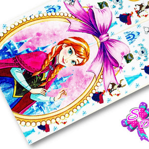 LBP07414 - Listón Estampado de 7,5 cm - Frozen (Tira de 83 cm)