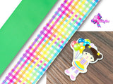 PXQ00573 - 1 Listón Estampado + 1 Listón Unicolor + 1 Resina para Moño