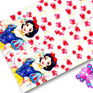 LBP07191 - Listón Estampado de 7,5 cm - Blancanieves (Tira de 82 cm)