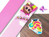 PXQ00374 - 1 Listón Estampado + 1 Listón Unicolor + 1 Resina para Moño