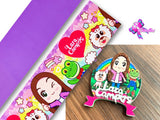 PAQ01174 - 1 Listón Estampado + 1 Listón Unicolor + 1 Shaker Grande para Moño