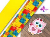 PXQ00576 - 1 Listón Estampado + 1 Listón Unicolor + 1 Resina para Moño