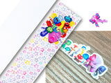 PXQ00179 - 1 Listón Estampado + 1 Listón Unicolor + 1 Resina para Moño