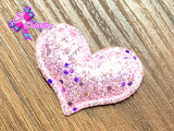 CMS30057 - Vinil Glitter de 4cm x 3cm - Corazon Rosa