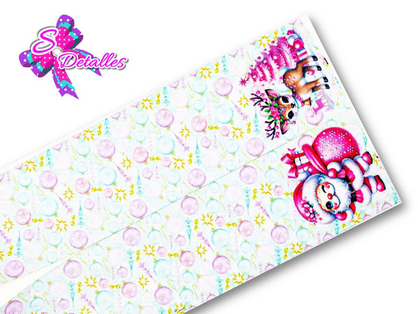 LBP27433 - Listón Estampado de 7,5 cm - Navidad (Tira)