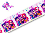 LBP07084 - Listón Estampado de 7,5 cm - Huntrix (Por Metro)