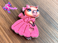 CMS10157 - Shaker de 5cm x 7cm - Capibara Vestido