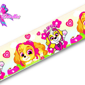 LBP06014 - Listón Estampado de 5,0 cm - Paw Patrol (por metro)