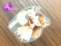 PDTF0009 - Planchable DTF de 6cm x 6cm - Princesa Unicornio