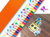 PXQ00384 - 1 Listón Estampado + 1 Listón Unicolor + 1 Resina para Moño