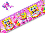 LBP07381 - Listón Impreso de 7,5 cm - Bob Esponja (por metro)