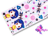 LBP07175 - Listón Estampado de 7,5 cm - Coraline (Tira de 81 cm)