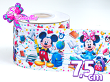 LBP07211 - Listón Impreso de 7,5 cm - Mickey (por metro)