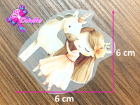 PDTF0009 - Planchable DTF de 6cm x 6cm - Princesa Unicornio
