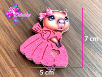 CMS10157 - Shaker de 5cm x 7cm - Capibara Vestido
