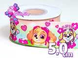 LBP06014 - Listón Estampado de 5,0 cm - Paw Patrol (por metro)