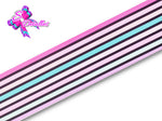 LBP07267 - Listón Estampado de 7,5 cm - Rayas (por metro)