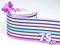 LBP07267 - Listón Impreso de 7,5 cm - Rayas (por metro)