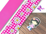 PXQ00596 - 1 Listón Estampado + 1 Listón Unicolor + 1 Resina para Moño