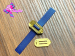 PL0010 - Pasa Listón Acrílico de 1cm x 2,5cm - Creyon Dorado (Abertura de 1 cm)