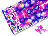 LBP07439 - Listón Estampado de 7,5 cm - Huntrix (por tira de 81 cm)
