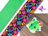PXQ00619 - 1 Listón Estampado + 1 Listón Unicolor + 1 Resina para Moño