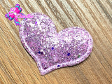 CMS30058 - Vinil Glitter de 4cm x 3cm - Corazon Lila
